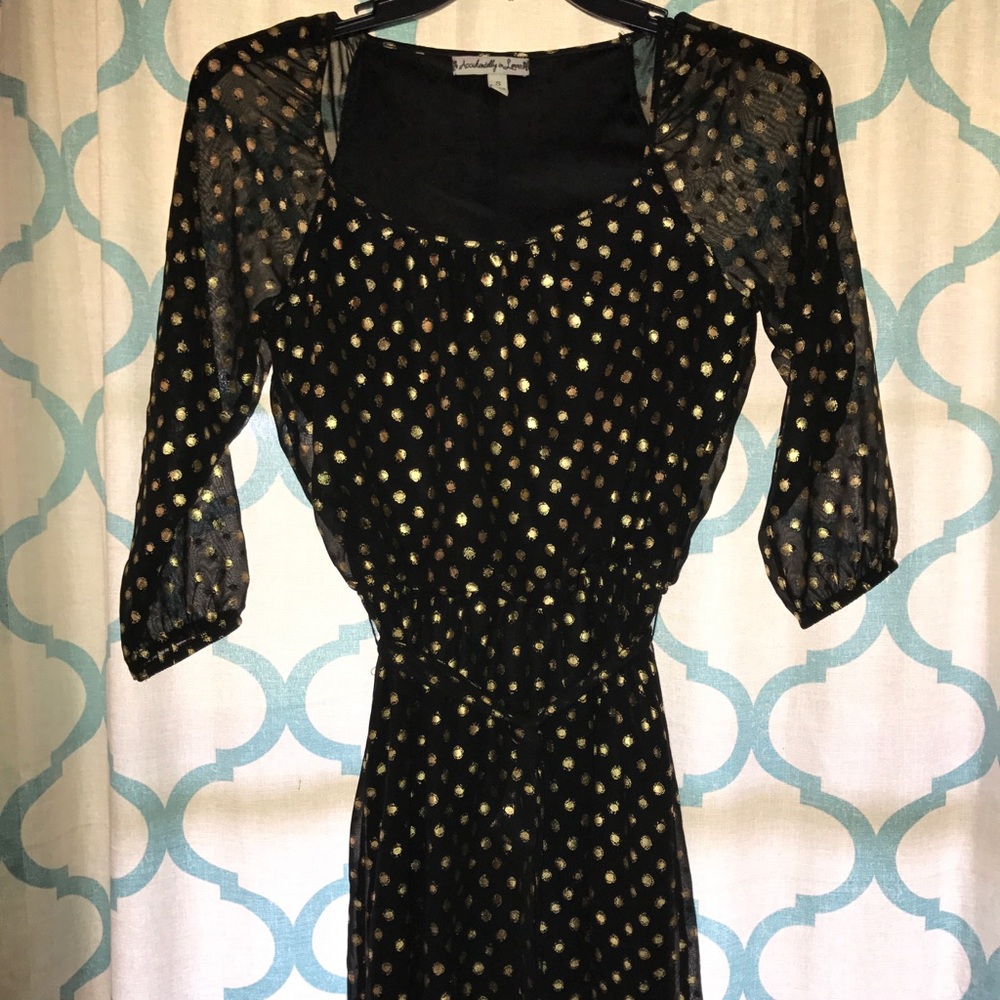 Black and gold dress